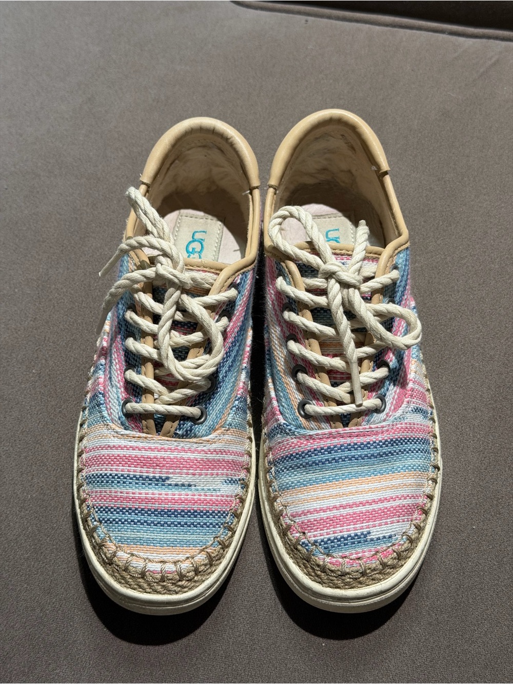 UGG Canvas Boat Style Sneaker Size 7